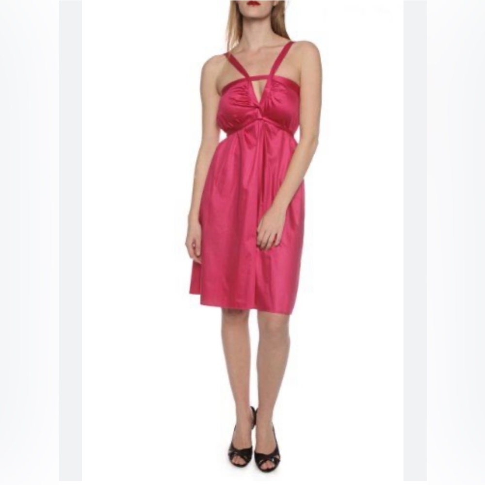 Hugo Boss Fuchsia Pink Halter Shift Dress